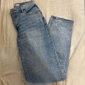 Abercrombie & Fitch The 90’s straight ultra high rise curve love 29/8L med wash